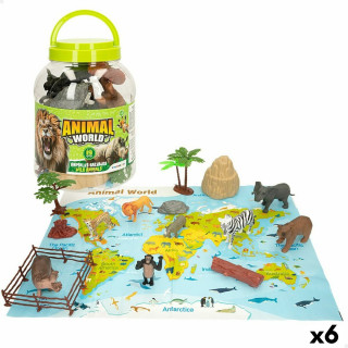 Dierenfiguren Colorbaby 19 Onderdelen Jungle Plastic 14 x 6 x 5 cm (6 Stuks)