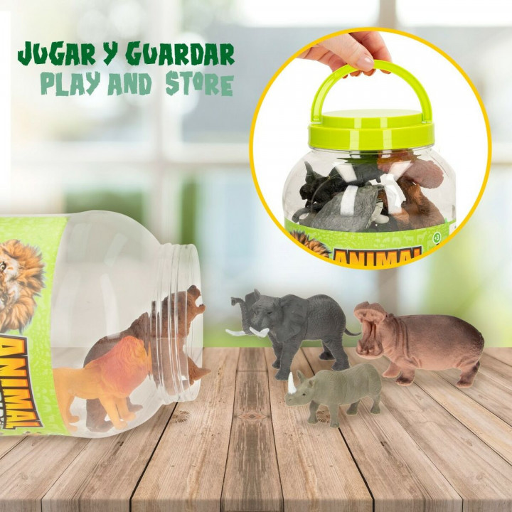 Figure di animali Colorbaby 19 Pezzi Giungla Plastica 14 x 6 x 5 cm (6 Unità)