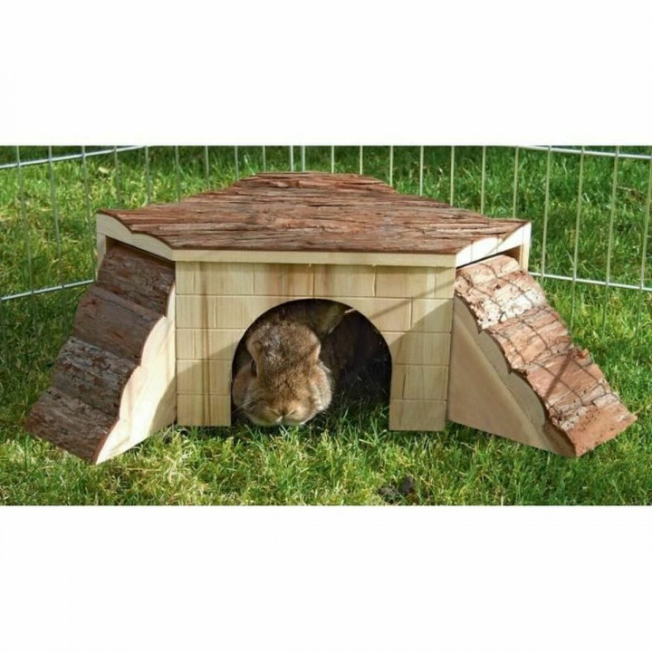 House for Rodents Kerbl 37 x 37 x 16 cm Brown Wood Rodents