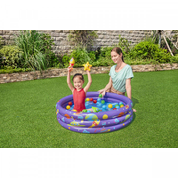 Bestway Piscina Gonfiabile per Bambini 3 Anelli con Palle 102x25 cm +2 Anni Interno e Giardino 52466
