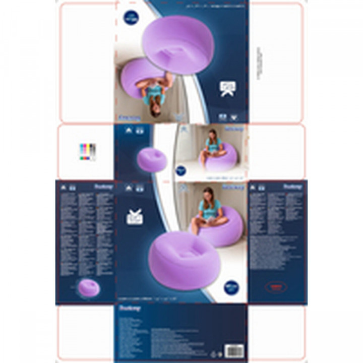 Bestway Poltrona Gonfiabile Gigante Fashion Colore Assortito 112x112x66 cm Interno 75052