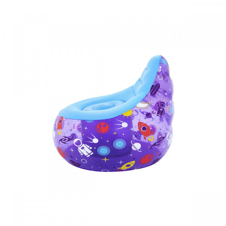 Bestway Sedia Gonfiabile con Luci Led Spaziali 72x72x64 cm +3 Anni Interno e Giardino 75122