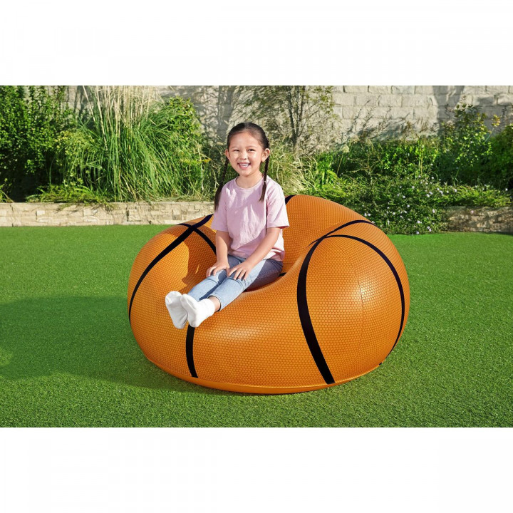Inflatable Armchair Bestway Orange 114 x 112 x 66 cm 112 x 114 x 66 cm Basketball