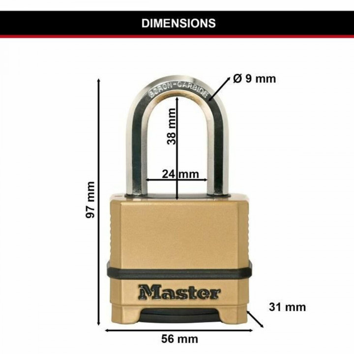 Serrure à combinaison Master Lock Zinc