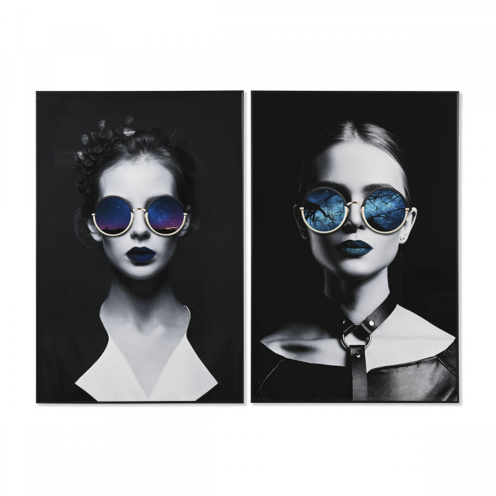 Quadro Home ESPRIT Alluminio Legno MDF 80 x 3 x 120 cm 80 x 3,5 x 120 cm