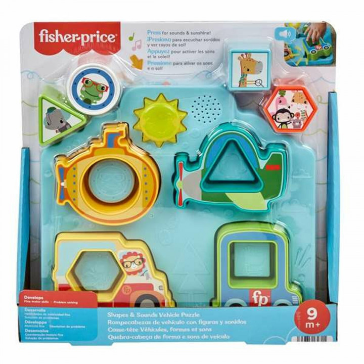 Houten Kinderpuzzel Fisher-Price Auto's