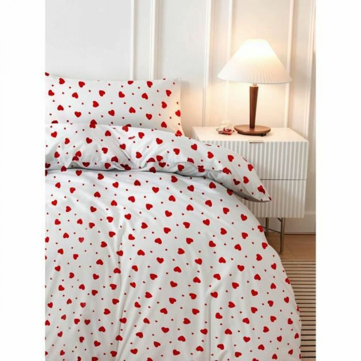Parure de couette Rouge Lit king size 3 Pièces