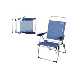 Gepolsterte Campingstuhl Aktive Blau 65 x 60 x 38 cm