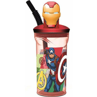 Becher mit Strohhalm The Avengers Seven Wonders Iron Man 360 ml