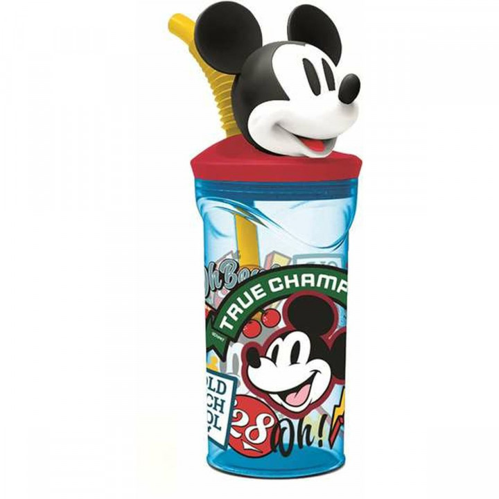 Beker met Rietje Mickey Mouse True Champions 360 ml