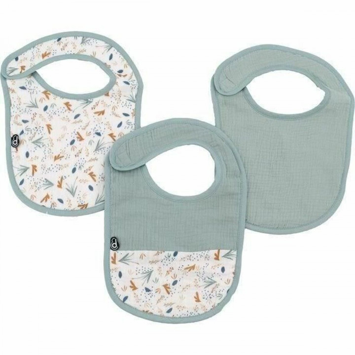 Bib Domiva Celeste Cotton 3 Pieces (3 Units)