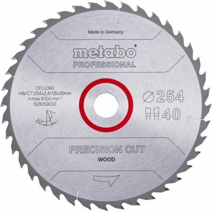 Saw Blade Metabo HW/CT  Ø 254 mm