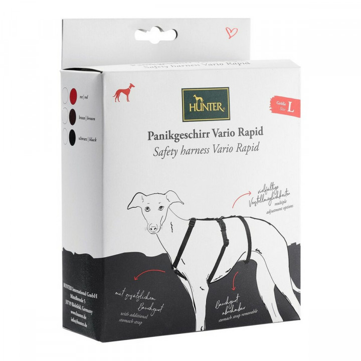 Hondentuigje Hunter Safety VR 64-100 cm Rood L M/L