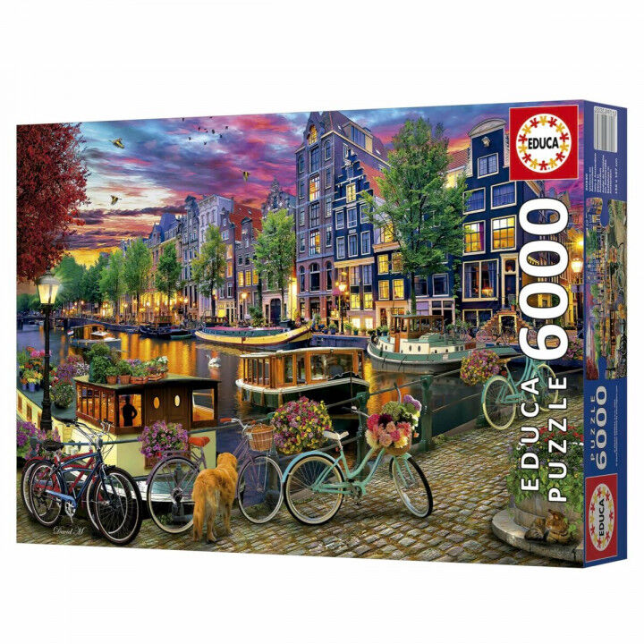 Puzzle Educa Bicicletas en Ámsterdam 6000 Pezzi