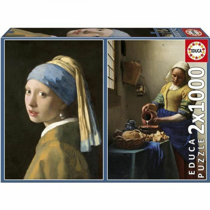 Puzzel Educa Vermeer 1000 Onderdelen (2 Stuks)
