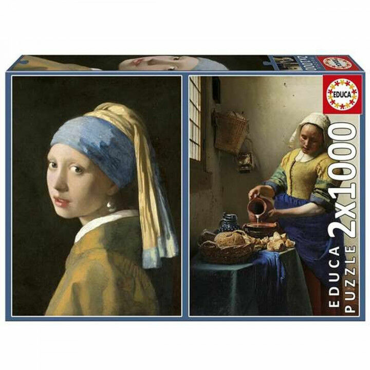 Puzzel Educa Vermeer 1000 Onderdelen (2 Stuks)