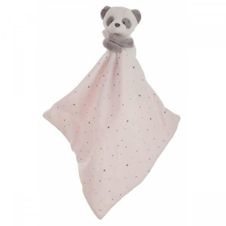 Doudou 25 x 25 cm Oso Panda Rosa