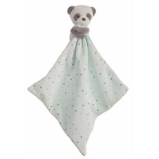Baby Comforter Baby 25 x 25 cm Aquamarine Panda bear