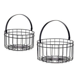 Basket set Gift Decor Black Metal