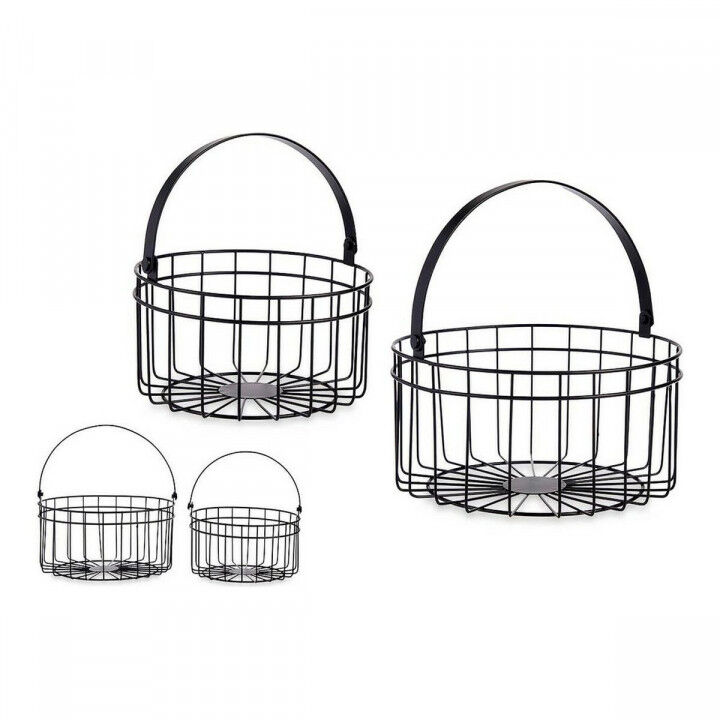 Set de basket Gift Decor Noir Métal