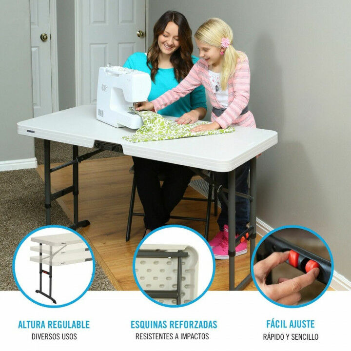 Vouwtafel Lifetime Lifetime 122 x 86 x 61 cm Crème Staal Plastic