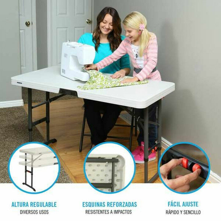 Vouwtafel Lifetime Lifetime 122 x 86 x 61 cm Crème Staal Plastic