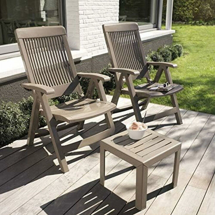 Bijzettafel Grosfillex Taupe Hars Plastic 40 x 40 x 35 cm