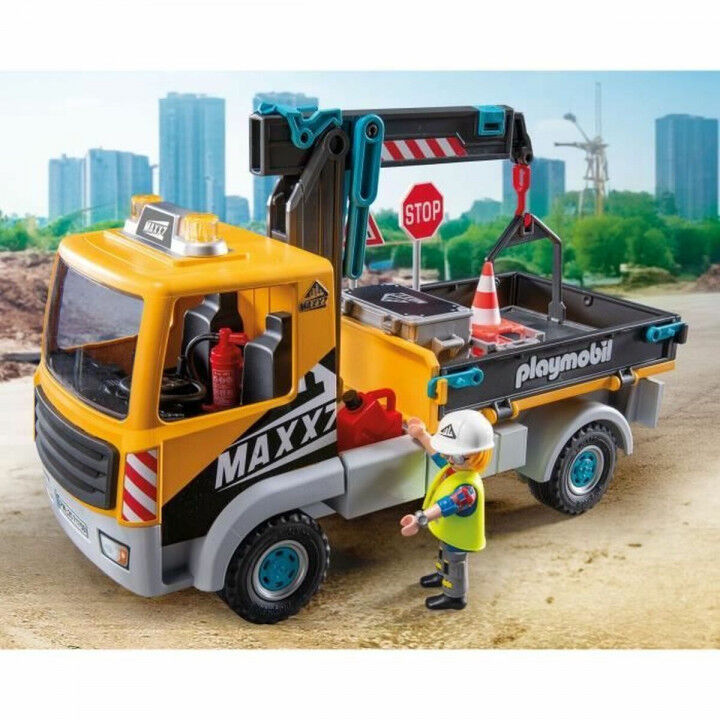 Camion avec grue Playmobil 71750 Bleu