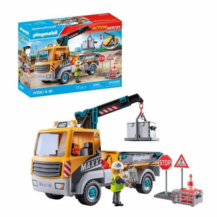 Camion con Gru Playmobil 71750 Azzurro