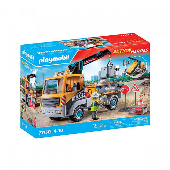 Camion con Gru Playmobil 71750 Azzurro