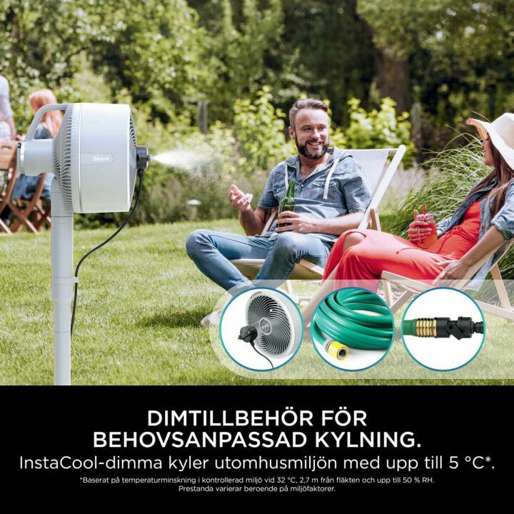 Freestanding Fan Shark White