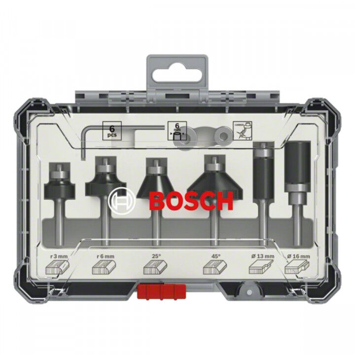 Kit de fraises multiusages BOSCH 6 mm 6 Pièces