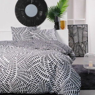 Duvet cover set TODAY White Black 260 x 240 cm