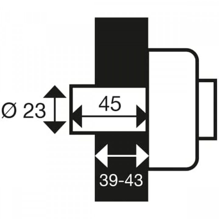 Overlay-slot Yale YV25DE-45 19,5 x 7 x 14 cm Staal Deuren Ø 23 mm