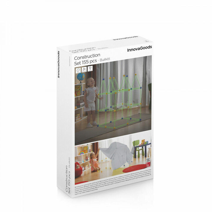 Kit de Construction de Fort pour Enfants Builkitt InnovaGoods 155 Pièces (Reconditionné B)