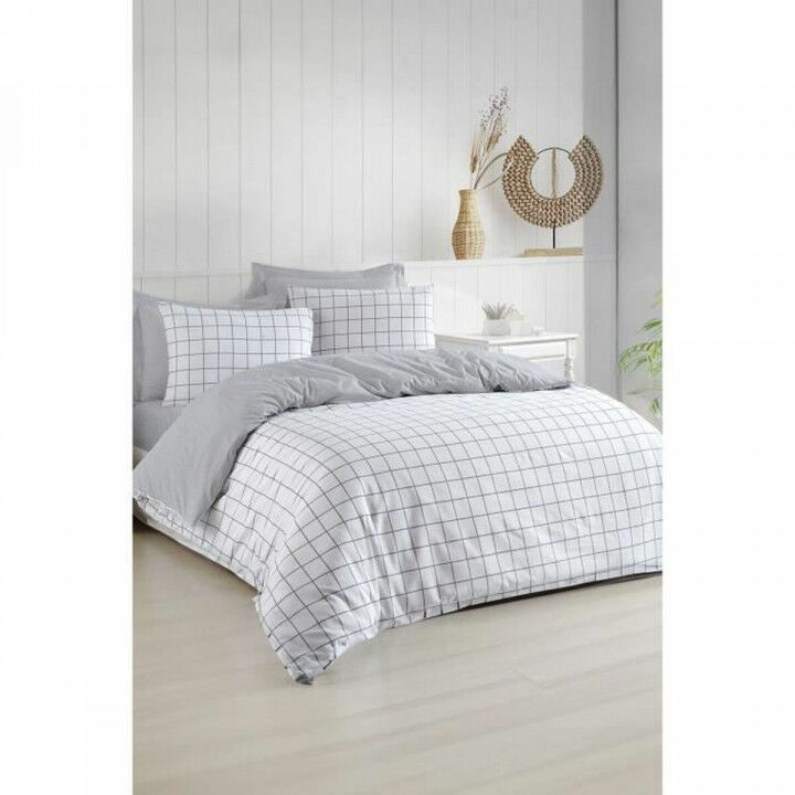 Duvet cover set Grey Super king 3 Pieces