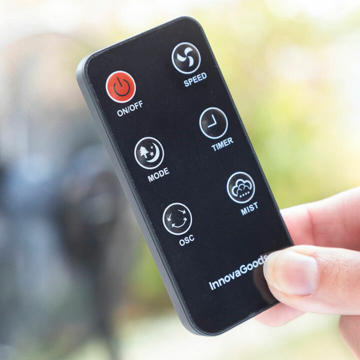 Vernevelende voetventilator met afstandsbediening InnovaGoods Zwart 90 W 2,8 L (Refurbished B)