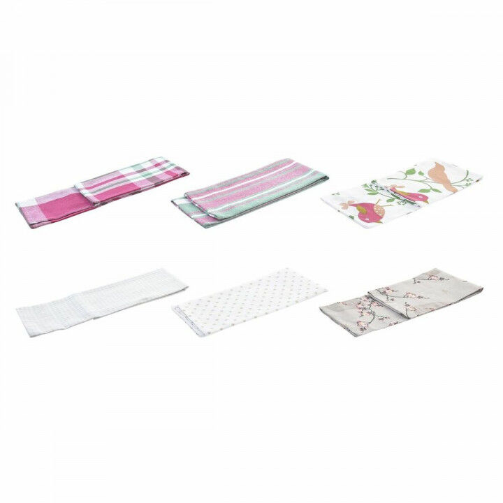 Set kleding DKD Home Decor Bruin Rood Groen Beige 60 x 0,5 x 40 cm Blommor Vogels