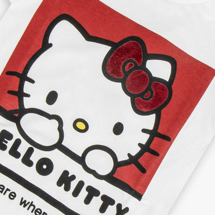 Maglia a Maniche Corte per Bambini Hello Kitty Bianco