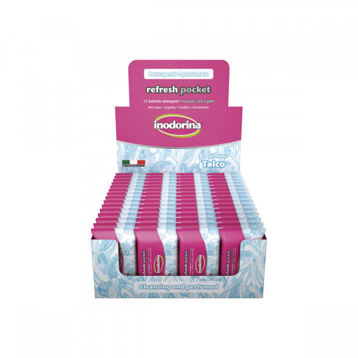 Wet Wipes for Pets Inodorina Talco Talcum Powder 60 Units