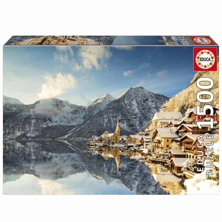 Puzzle Educa Winter in Hallstatt, Austria 1500 Pezzi