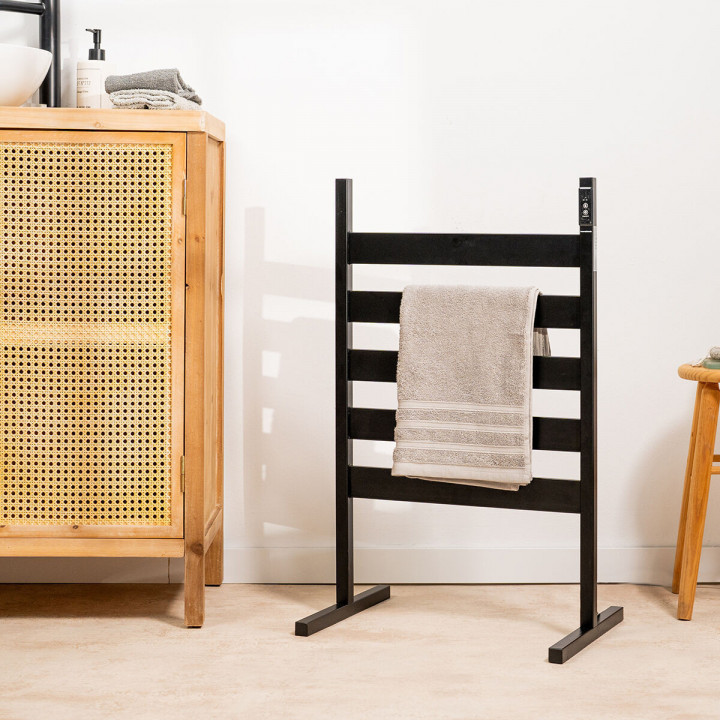 Portasciugamani Elettrico da Terra o da Muro Towarck InnovaGoods 5 Sbarre Nero (Ricondizionati B)