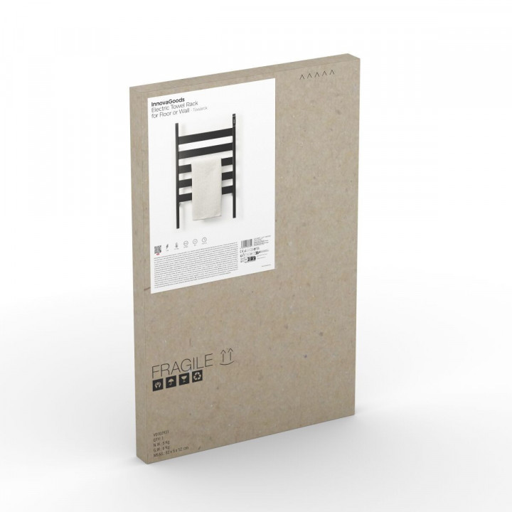 Elektrische Wand of Vloer Handdoekrail Towarck InnovaGoods Zwart 5 Stangen (Refurbished B)