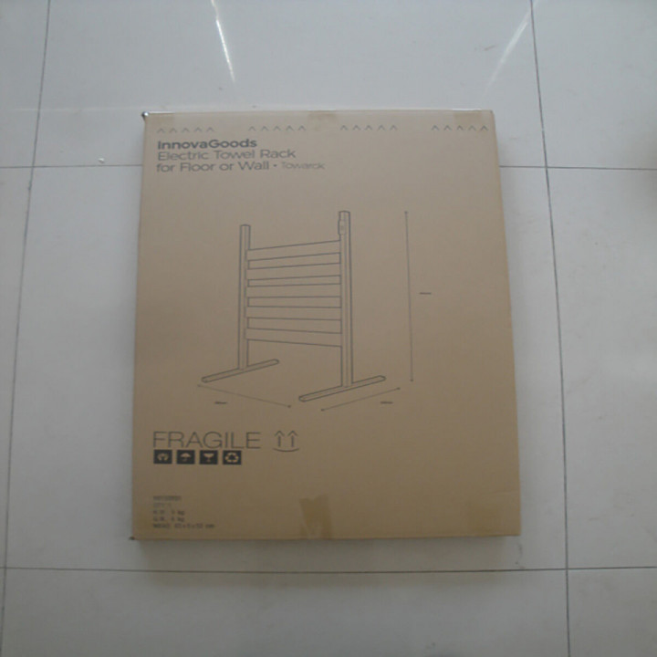 Electric Wall or Floor Towel Rail Towarck InnovaGoods Black 5 Bars (Refurbished B)