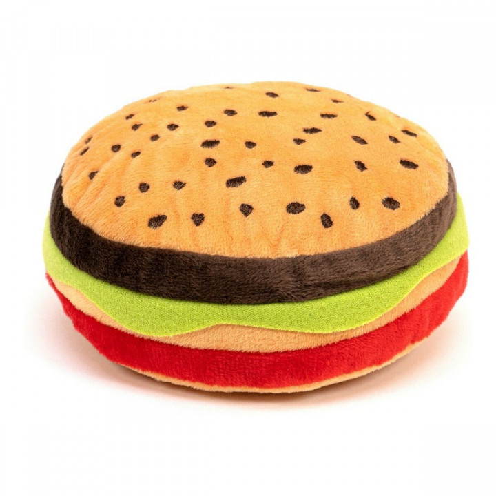 Kuscheltier für Hunde Gloria Hamburdog Bunt Polyester Polypropylen Hamburger 14 x 6 cm