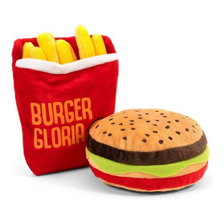 Soft toy for dogs Gloria Hamburdog Multicolour Polyester polypropylene Hamburger 14 x 6 cm