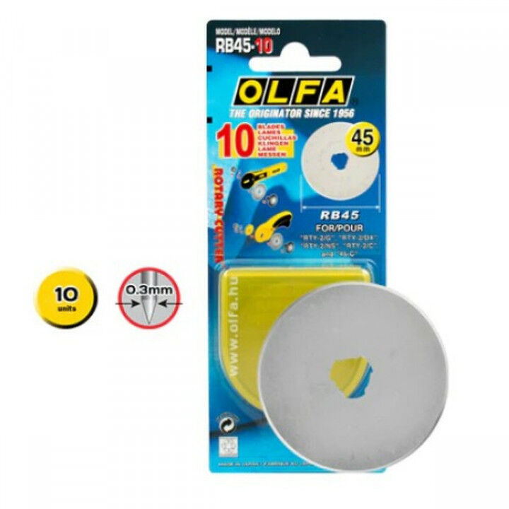 Disque de coupe Olfa 45 X 0,3 MM 10 Pièces