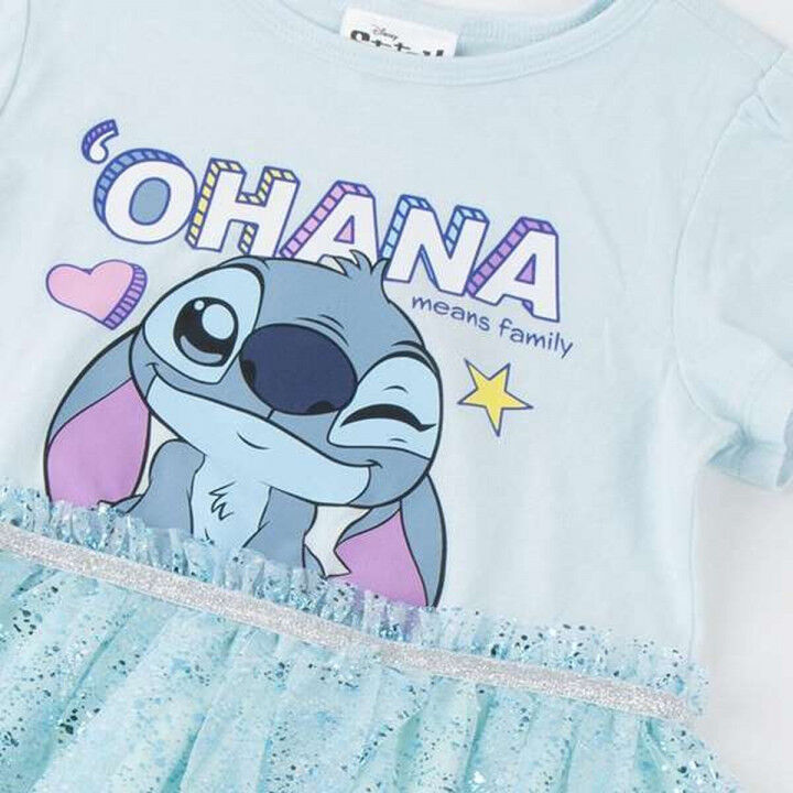 Vestido Stitch Azul claro