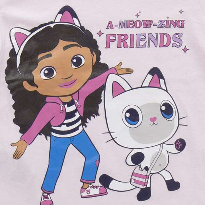 Pijama Infantil Gabby's Dollhouse Rosa