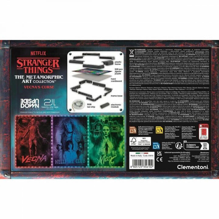 Puzzle Clementoni Stranger Things - Cadre lumineux V2 49 x 36 cm 520 Pièces
